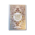 Le Saint Coran en Français - Arabe - Phonétique | Blanc doré avec arabesques noires bordées de dorure